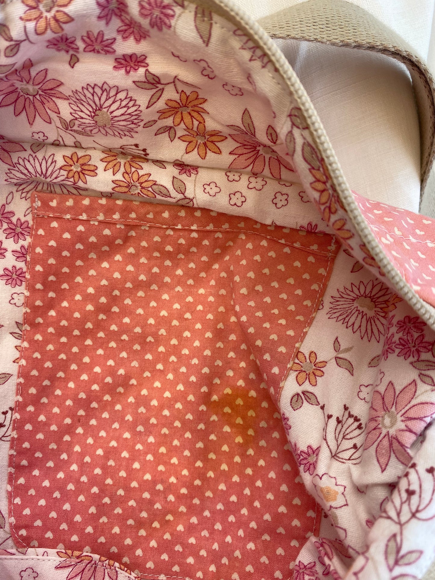 Sac banane - rose coeurs