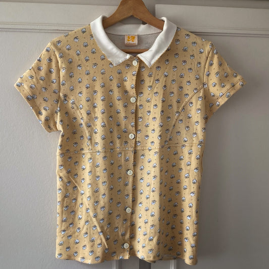 T-Shirt boutonné jaune