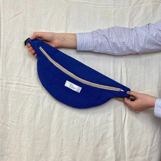 Sac banane - Bleu électrique doublure jaune