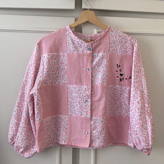 Blouse patchwork rose