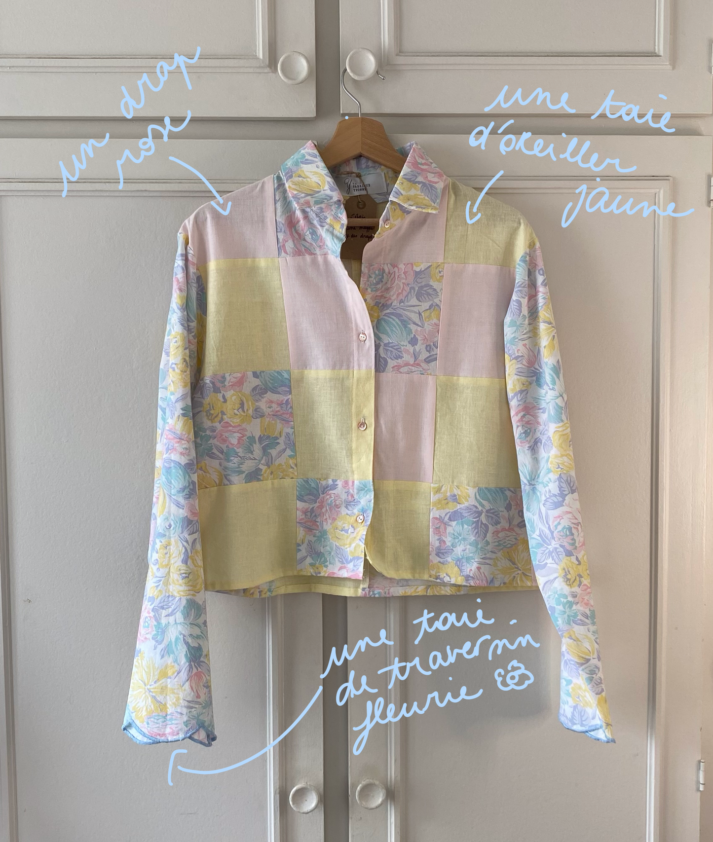 Chemise patchwork - pastel