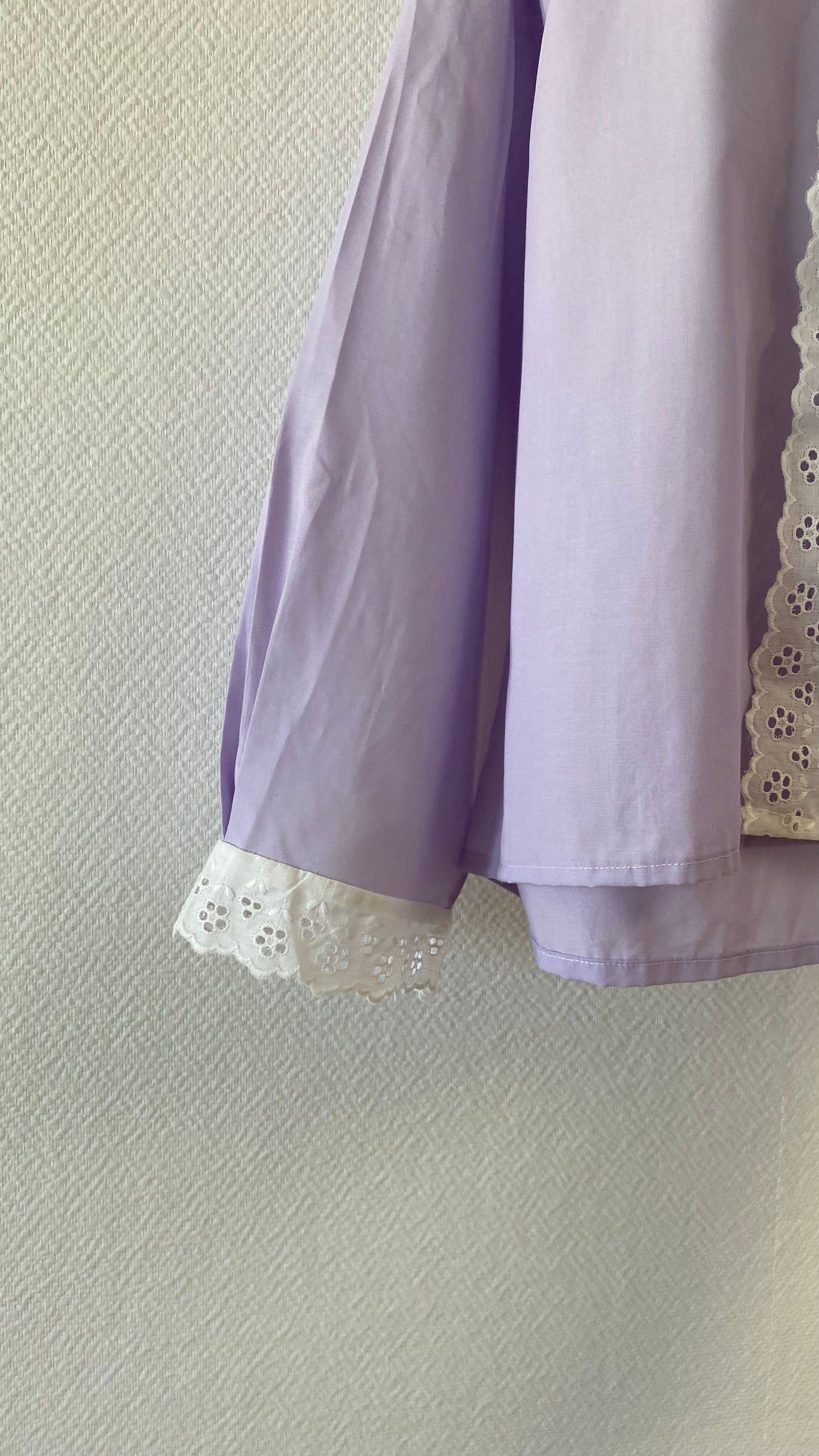 Chemise upcyclée - lilas unie