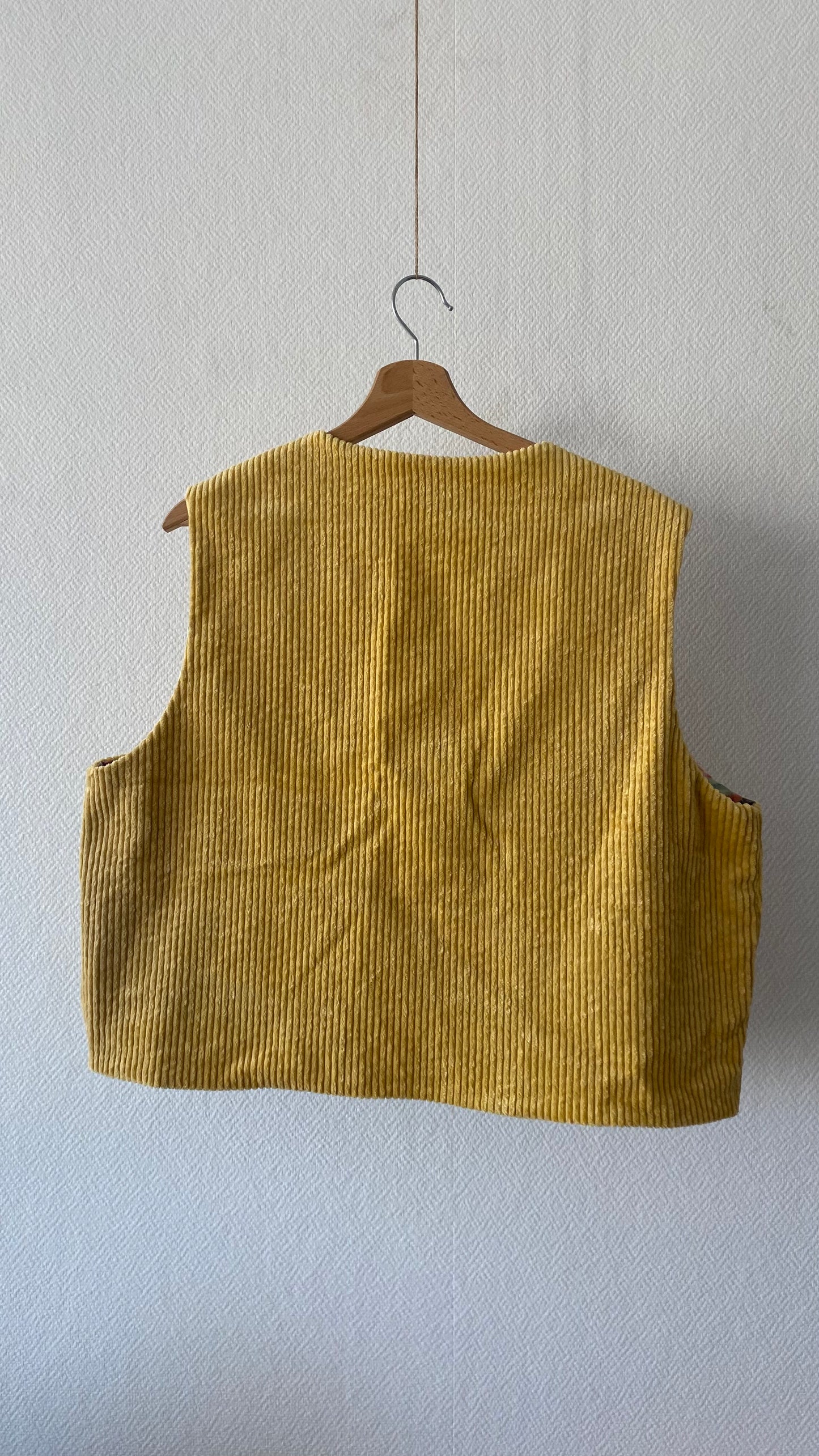 Gilet velours jaune